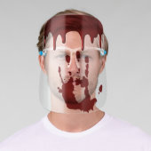 Halloween Bloody Red Drips Scary Face Shield (Insitu)