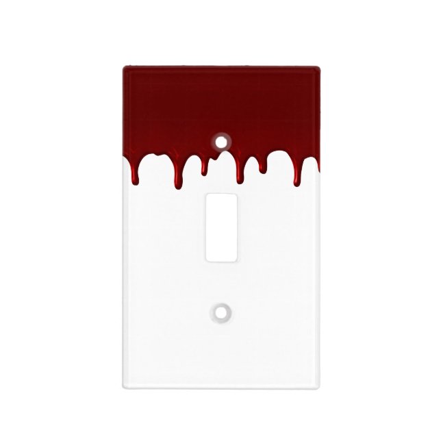 Halloween Bloody Red Drips Scary Light Switch Cover (Front)