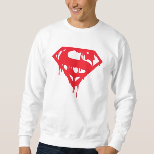 Halloween Bloody Super letter Print S Sweatshirt