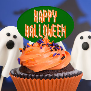 Halloween Blox Text Cake Topper