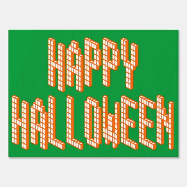 Halloween Blox Text Yard Sign (Front)