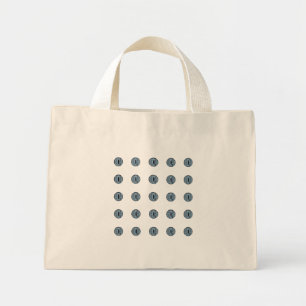 Halloween Blue Polka Dot Eyes Mini Tote Bag