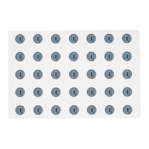 Halloween Blue Polka Dot Eyes Placemat