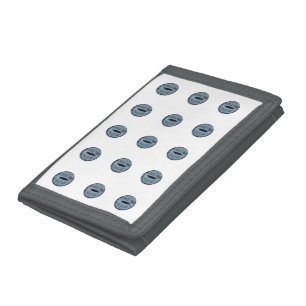Halloween Blue Polka Dot Eyes Tri-fold Wallet