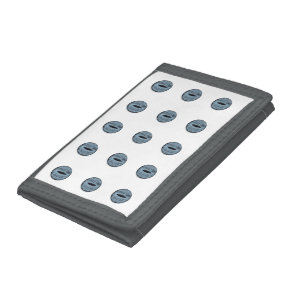 Halloween Blue Polka Dot Eyes Tri-fold Wallet