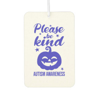 Halloween Blue Pumpkin Autisim Awareness Air Freshener