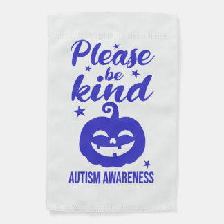 Halloween Blue Pumpkin Autisim Awareness Garden Flag