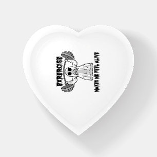 Halloween Bodybuilder Gym Fitness - Ghost Workout  Paperweight