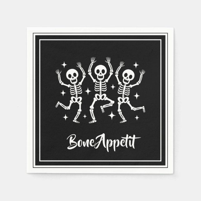 Halloween Bone Appetit  Napkins (Front)