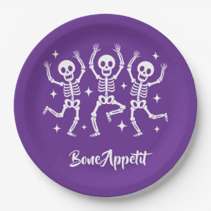 Halloween Bone Appetit Paper Plates