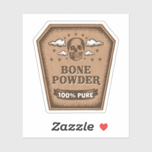 Halloween Bone Powder Witch's Potion Bottle Sticker