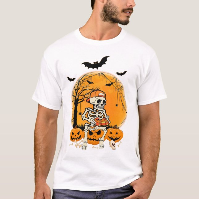 Halloween BonePumpkin T-Shirt (Front)