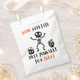 Halloween bones skeleton fun kids candy loot bag