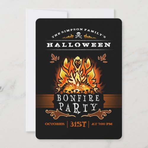 Halloween Bonfire Party Invitation