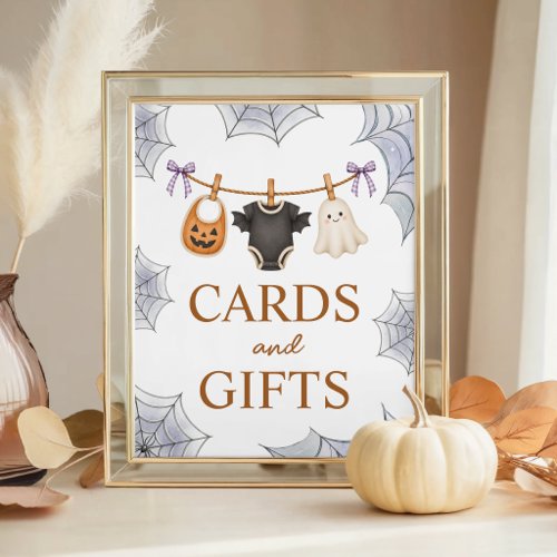 Halloween Boo 8x10 Cards & Gifts Table Sign