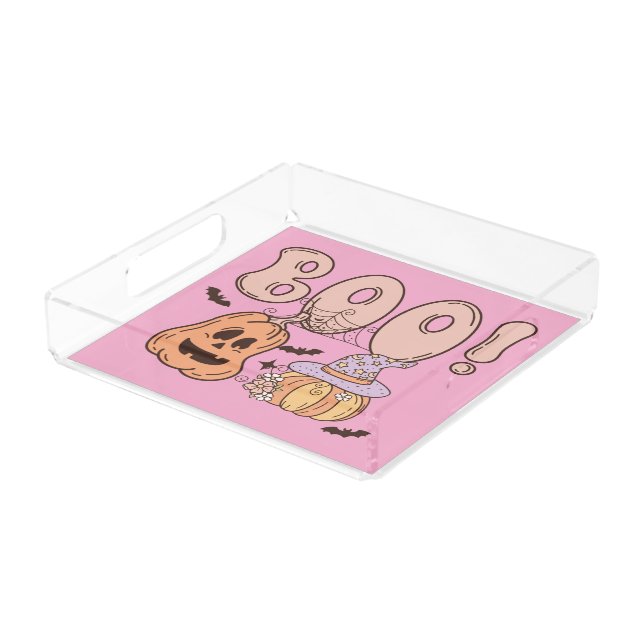 Halloween Boo Acrylic Tray (Angled)