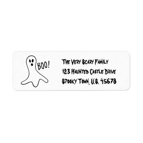 Halloween Boo Address Labels by RoseWrites