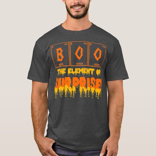 Halloween Boo Art  Chemistry Teacher Element T-Shirt (Front)