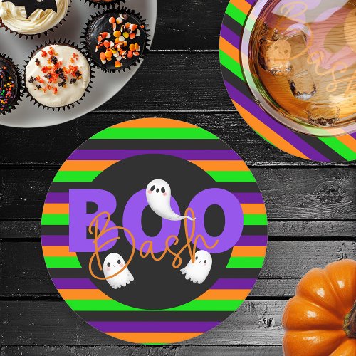 Halloween Boo Bash Party Round Paper Coaster