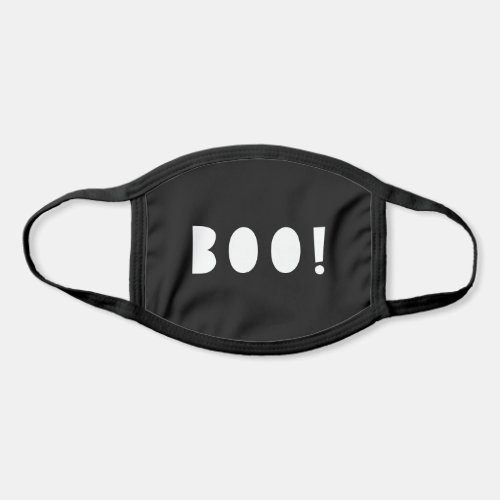 Halloween Boo Black and White Face Mask
