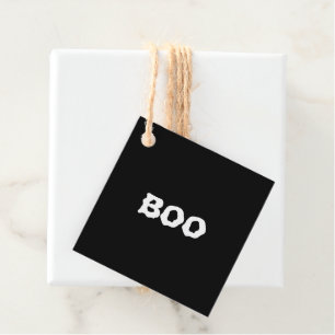 Halloween Boo & black and white spooky blank Favor Tags