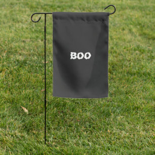 Halloween boo black white scary spooky decoration garden flag