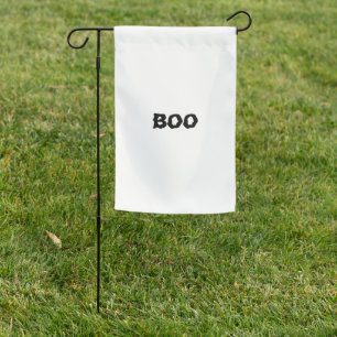 Halloween boo black white scary spooky decorations garden flag