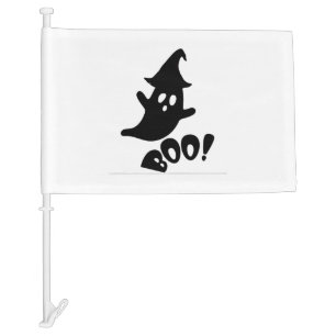 Halloween boo car flag