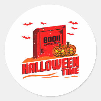 Halloween Boo Classic Round Sticker
