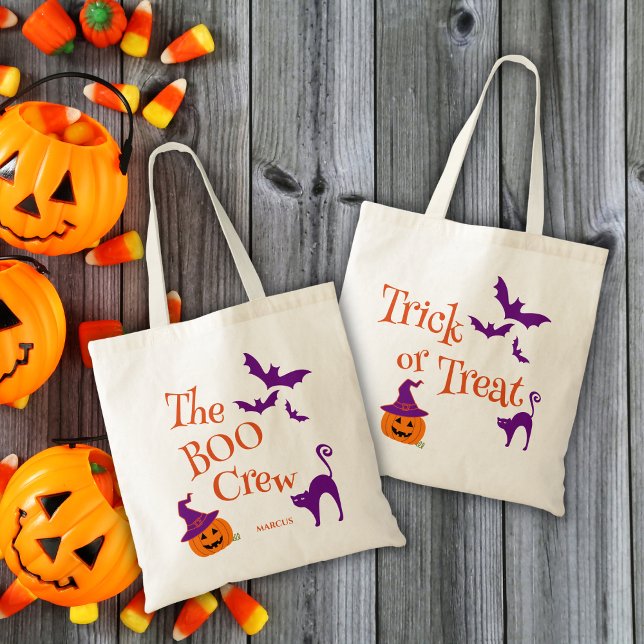 Halloween Boo Crew Candy Tote Bag (Creator Uploaded)