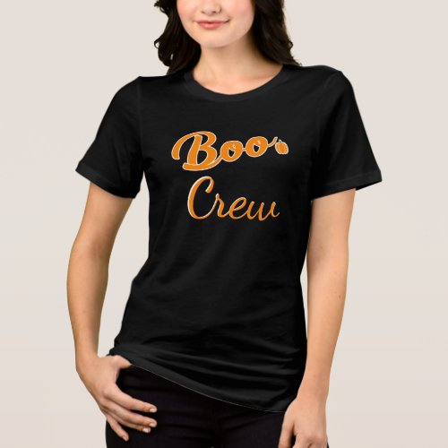 Halloween Boo Crew Family Matching Costume Tri_Blend Shirt