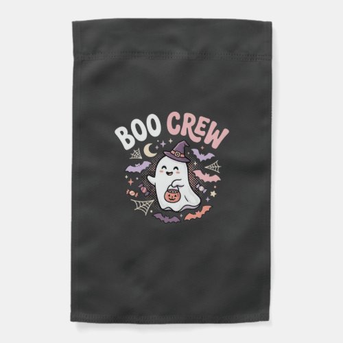Halloween Boo Crew Ghost Garden Flag