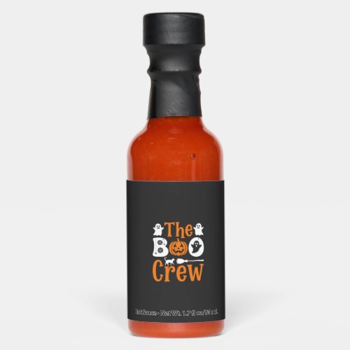 Halloween Boo Crew Ghost Pumpkin Cat Design Hot Sauces