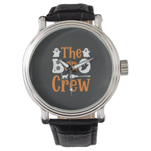 Halloween Boo Crew Ghost Pumpkin Cat Design Watch