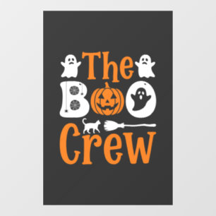 Halloween Boo Crew Ghost Pumpkin Cat Design Window Cling