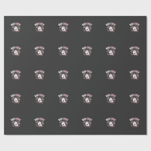 Halloween Boo Crew Ghost Wrapping Paper