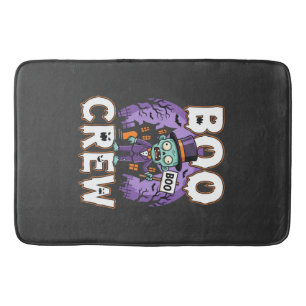 Halloween Boo Crew Zombie Family Vector Design Bath Mat