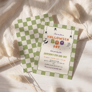 Halloween Boo-day Colorful Birthday Invitation