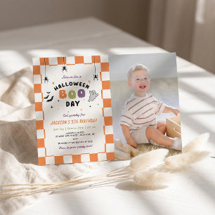 Halloween Boo-day Colorful Birthday Invitation