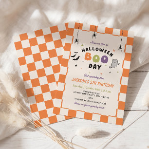 Halloween Boo-day Colorful Birthday Invitation