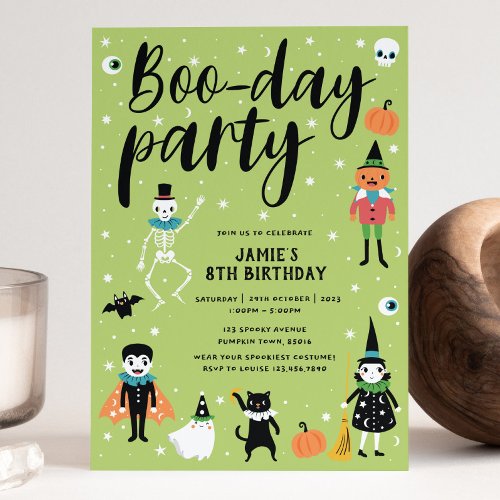 Halloween Boo_day Party Invitation