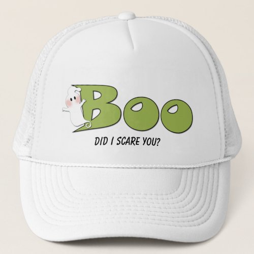 Halloween Boo Did I Scare You Green Hat