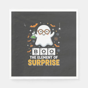 Halloween Boo Element of Surprise Ghost Design_1 Napkins