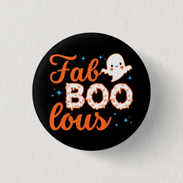 Halloween Boo Funny Button (Front)