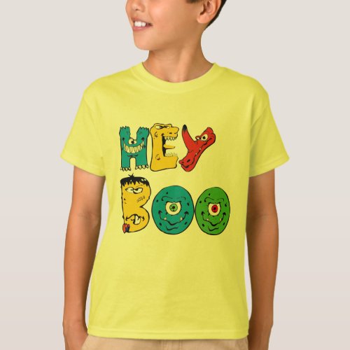 Halloween BOO   Funny Kids Tick or Treat Graphic T_Shirt