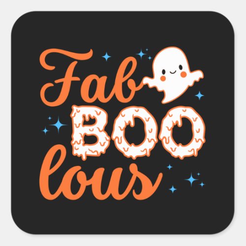 Halloween Boo Funny Square Sticker