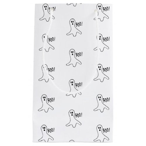Halloween boo ghost black and white pattern favors small gift bag