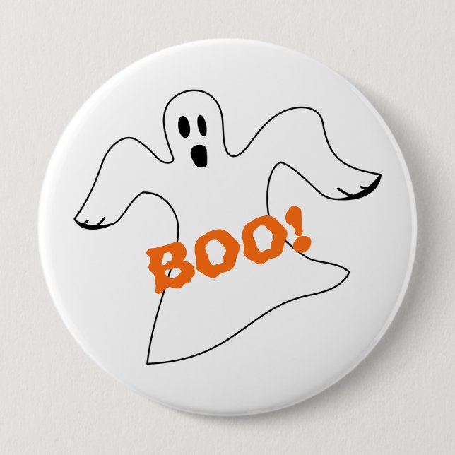 Halloween Boo Ghost Button (Front)