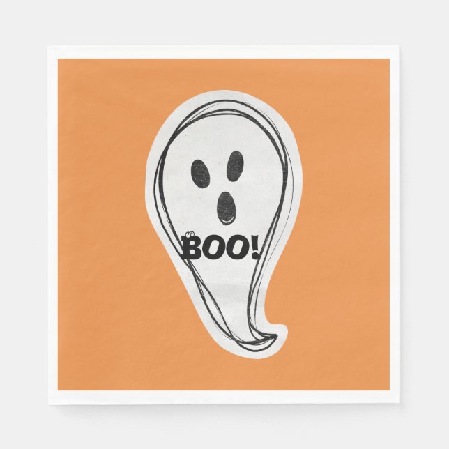 Halloween Boo Ghost Napkins (Front)
