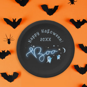 Halloween Boo Ghost Night Haunted Party Paper Plates